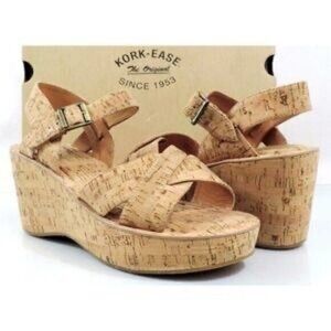 Kork-Ease Cork Platform Strappy Shoes Sandals size‎ 9